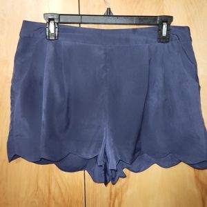 Navy blue scallop shorts